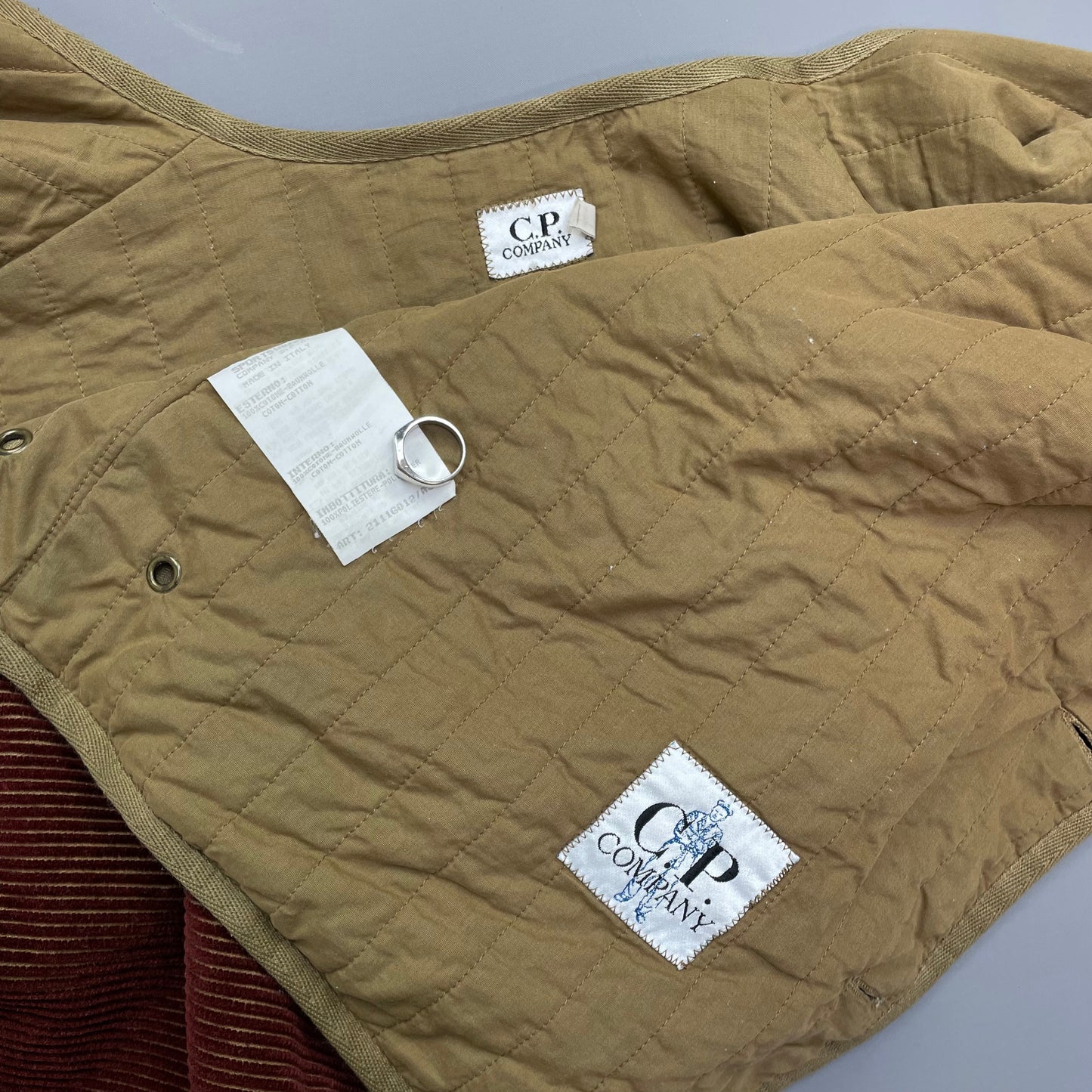 C.P. Company Maroon AW94 Corduroy Button-Up Gilet Vest