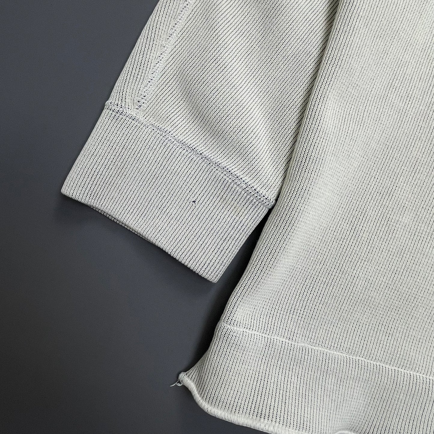 Stone Island White SS99 Fine-Rib Funnel Neck Jumper