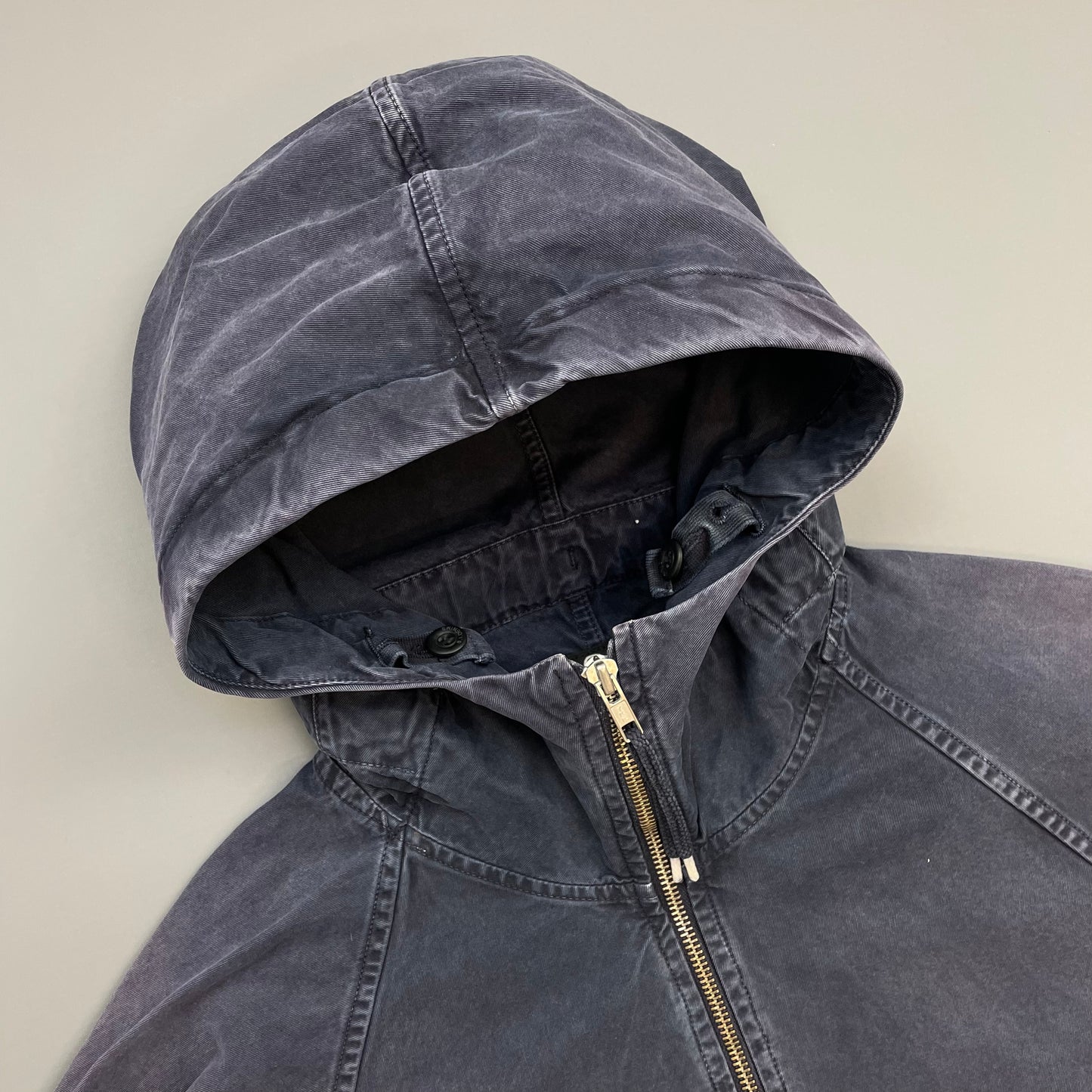 Stone Island Denims SS06 Navy Cotton Hooded Windbreaker Emblem Jacket