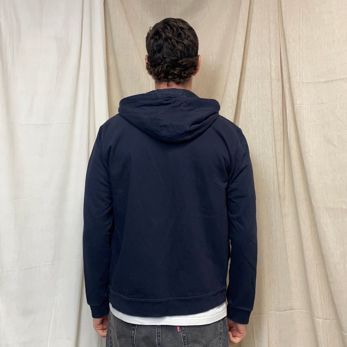 Prada Sport Navy 2019 Nylon Padded Hybrid Hooded Jacket
