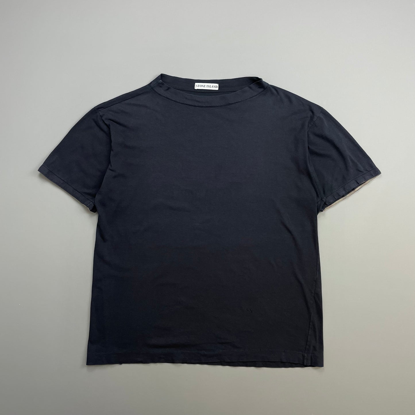 Stone Island Navy 80s Cotton Boat Neck Tee