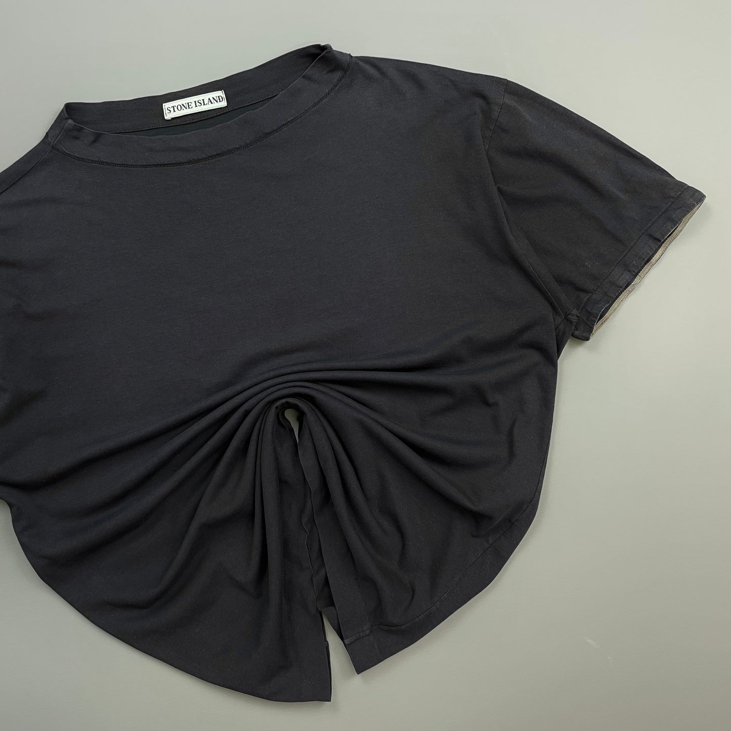 Stone Island Navy 80s Cotton Boat Neck Tee