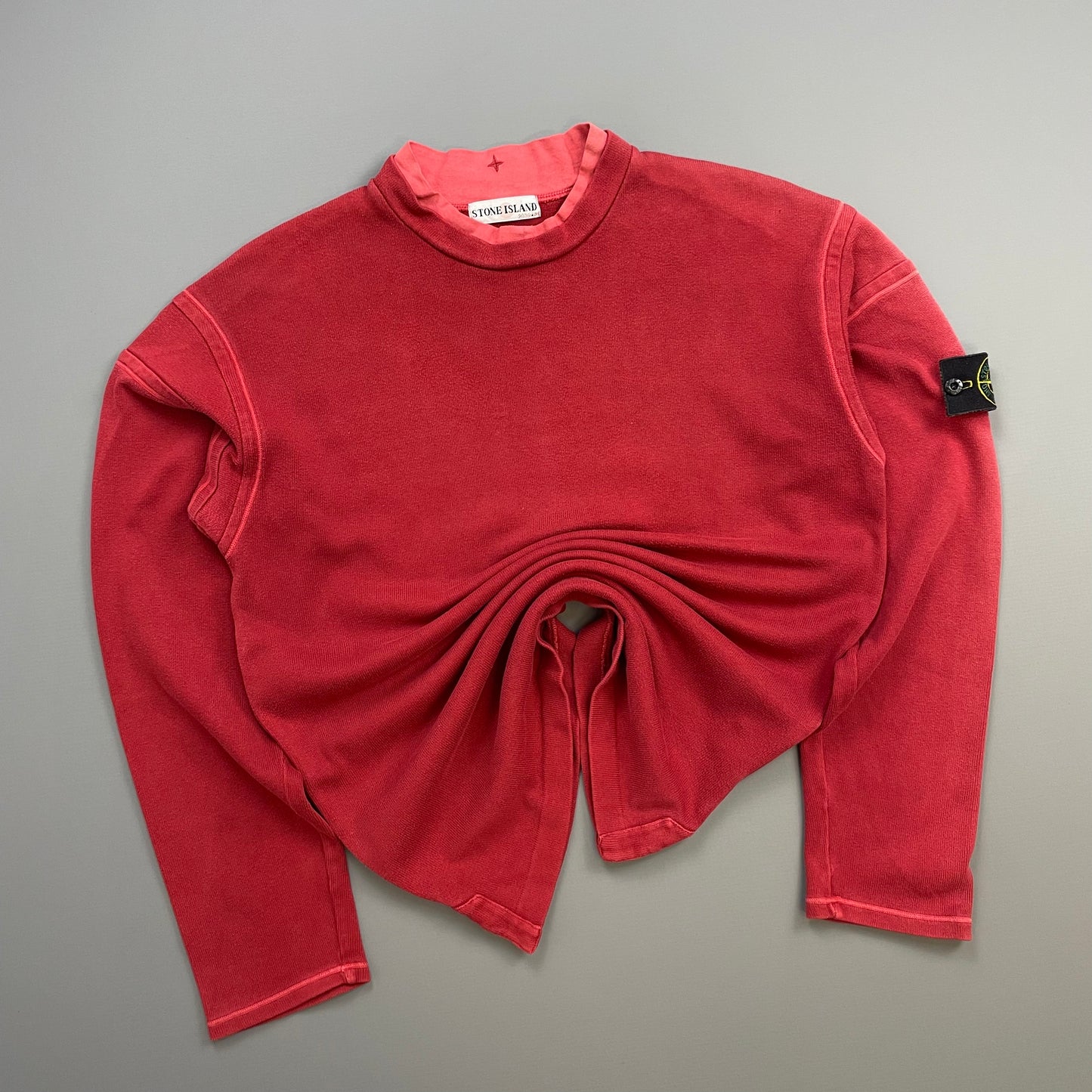 Stone Island Red SS01 Dual Collar Jumper