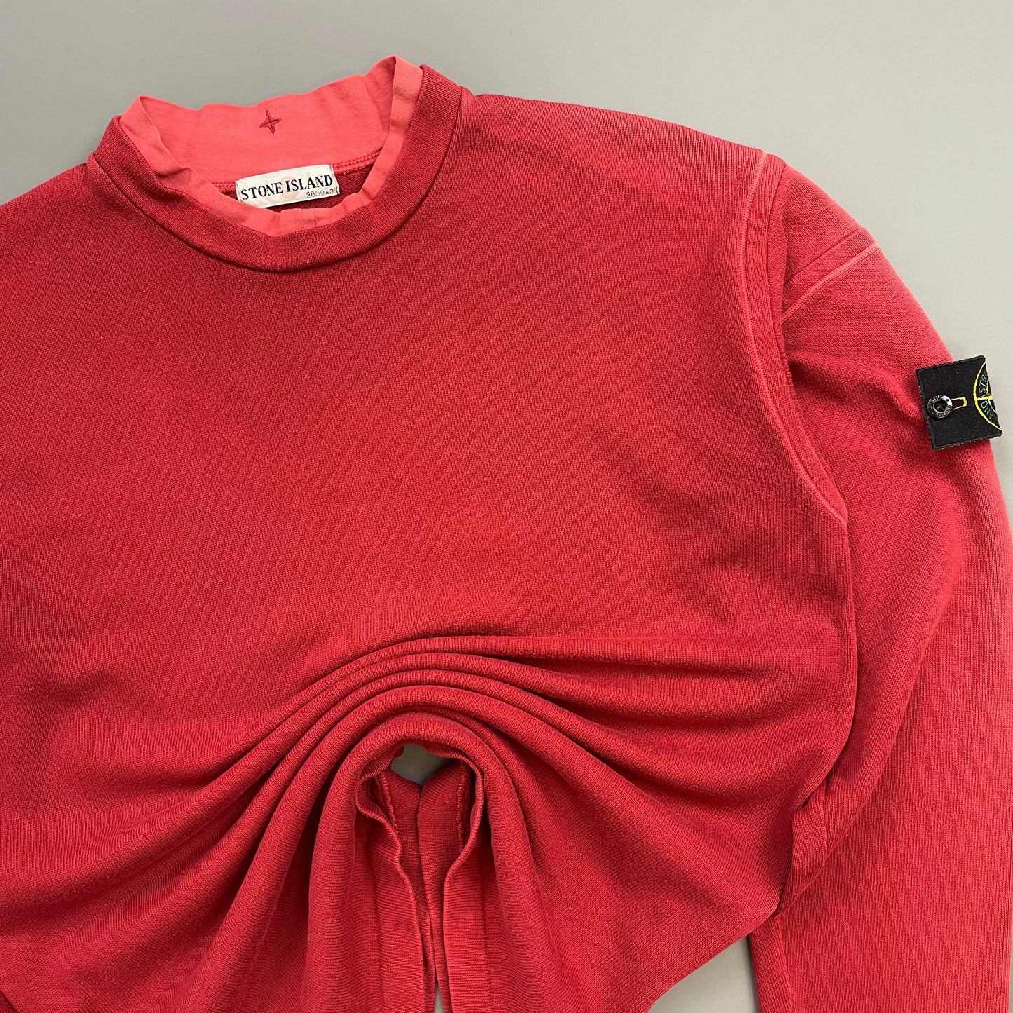 Stone Island Red SS01 Dual Collar Jumper