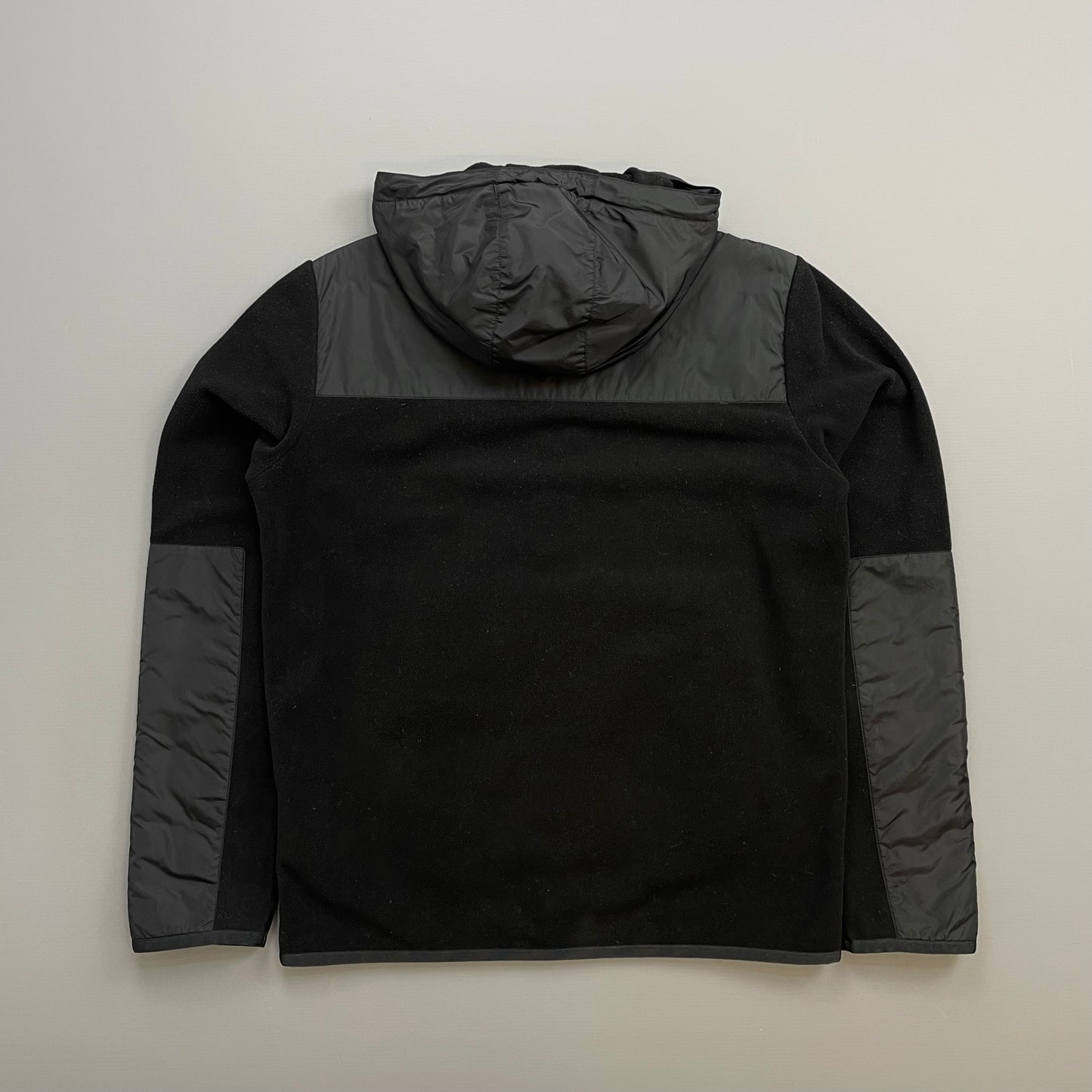 Prada Sport Black 2014 Nylon Panelled Hybrid Fleece Jacket