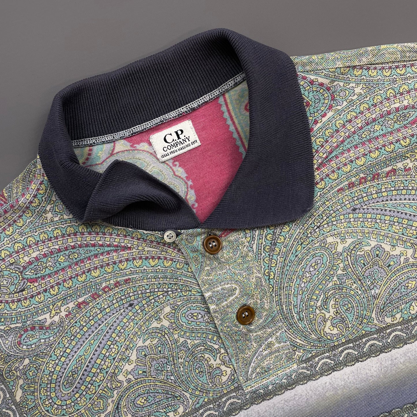 C.P. Company Multi-Colour 80s Paisley Ideas From Massimo Osti Long Sleeve Polo Shirt