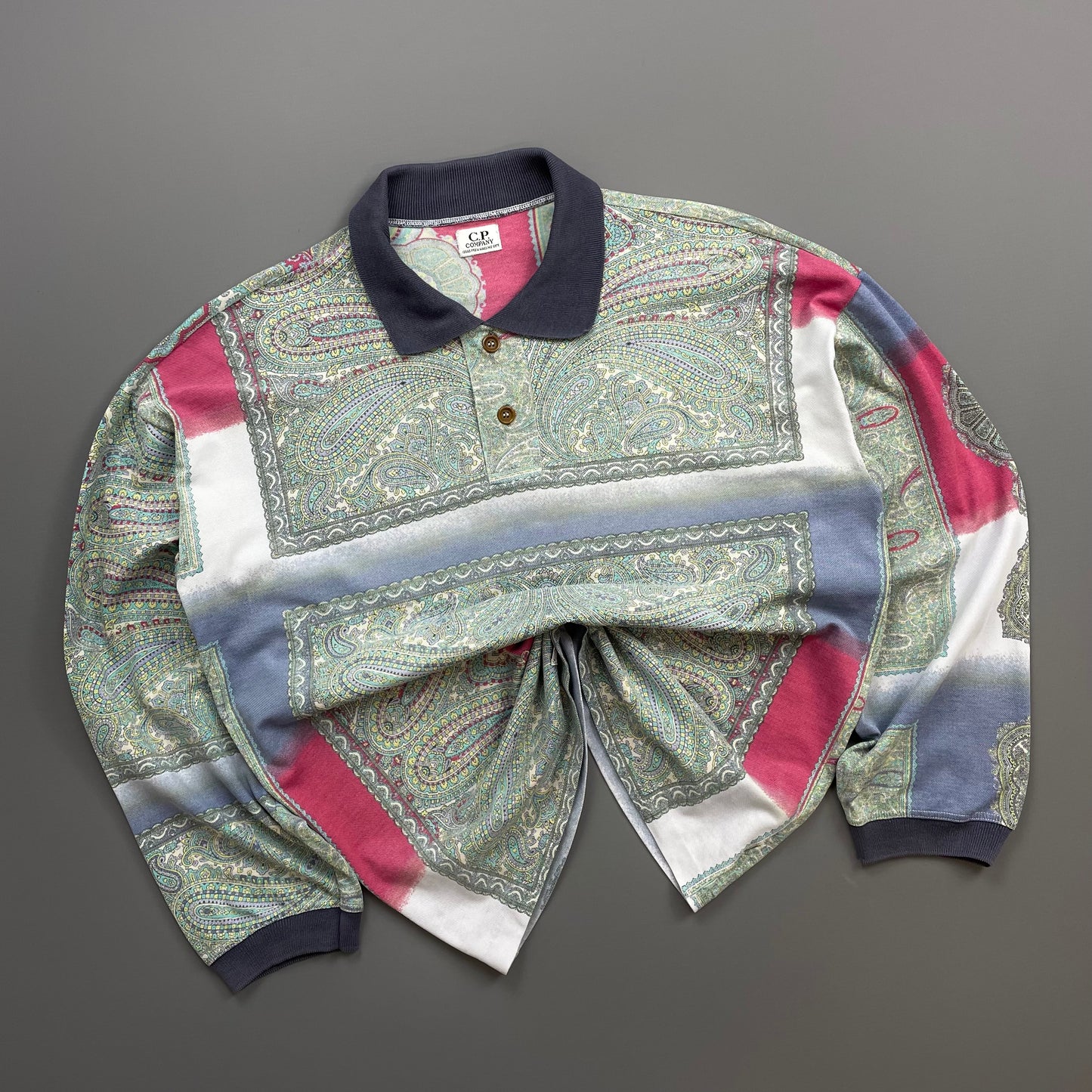 C.P. Company Multi-Colour 80s Paisley Ideas From Massimo Osti Long Sleeve Polo Shirt