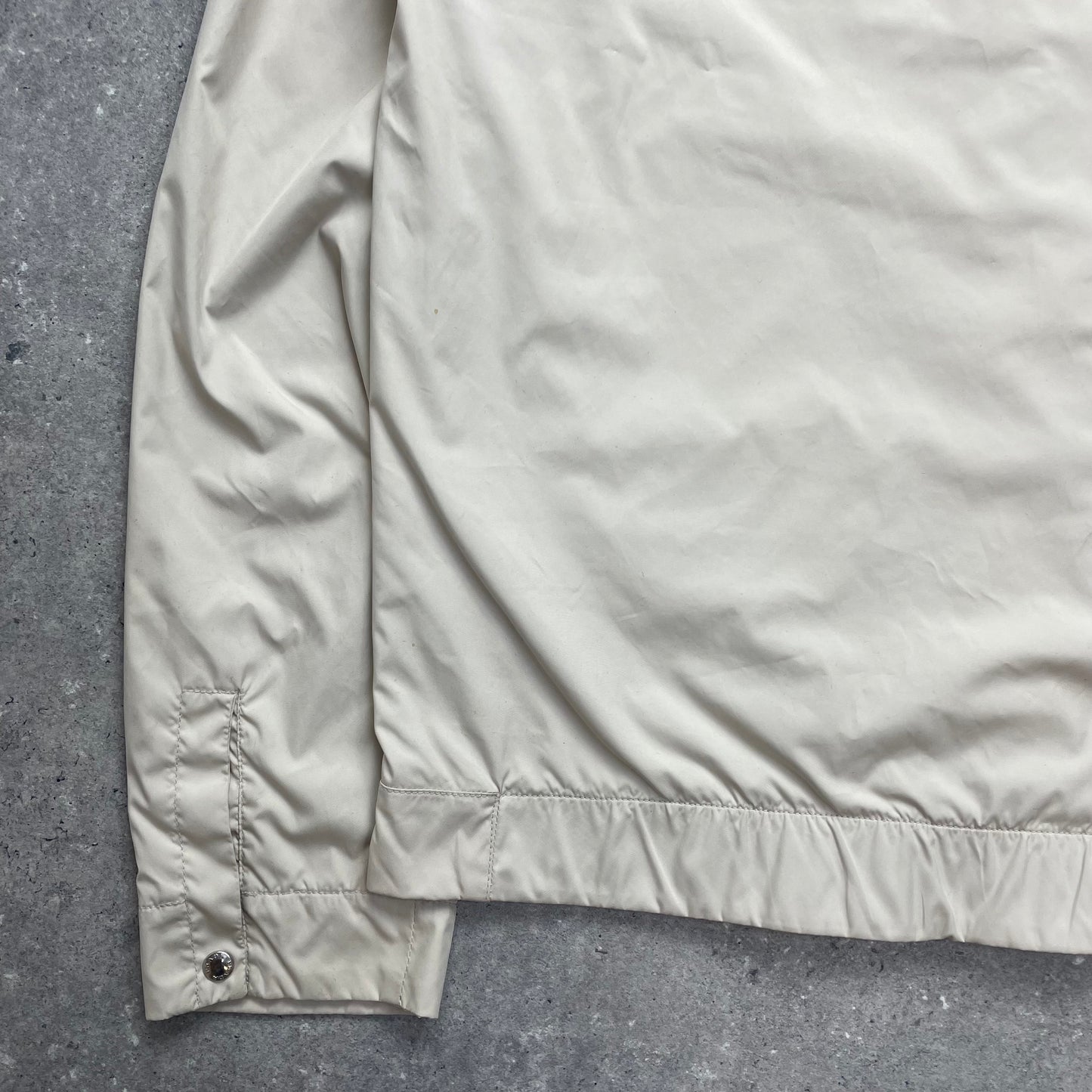 Prada Cream Harrington Two-Way Zip Jacket Tg50