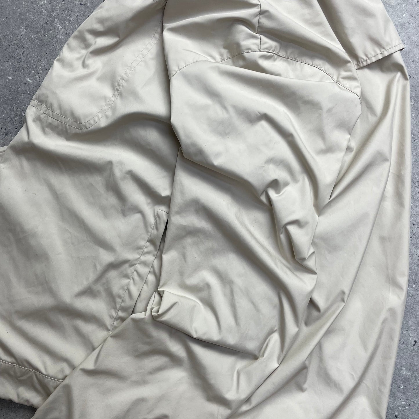 Prada Cream Harrington Two-Way Zip Jacket Tg50