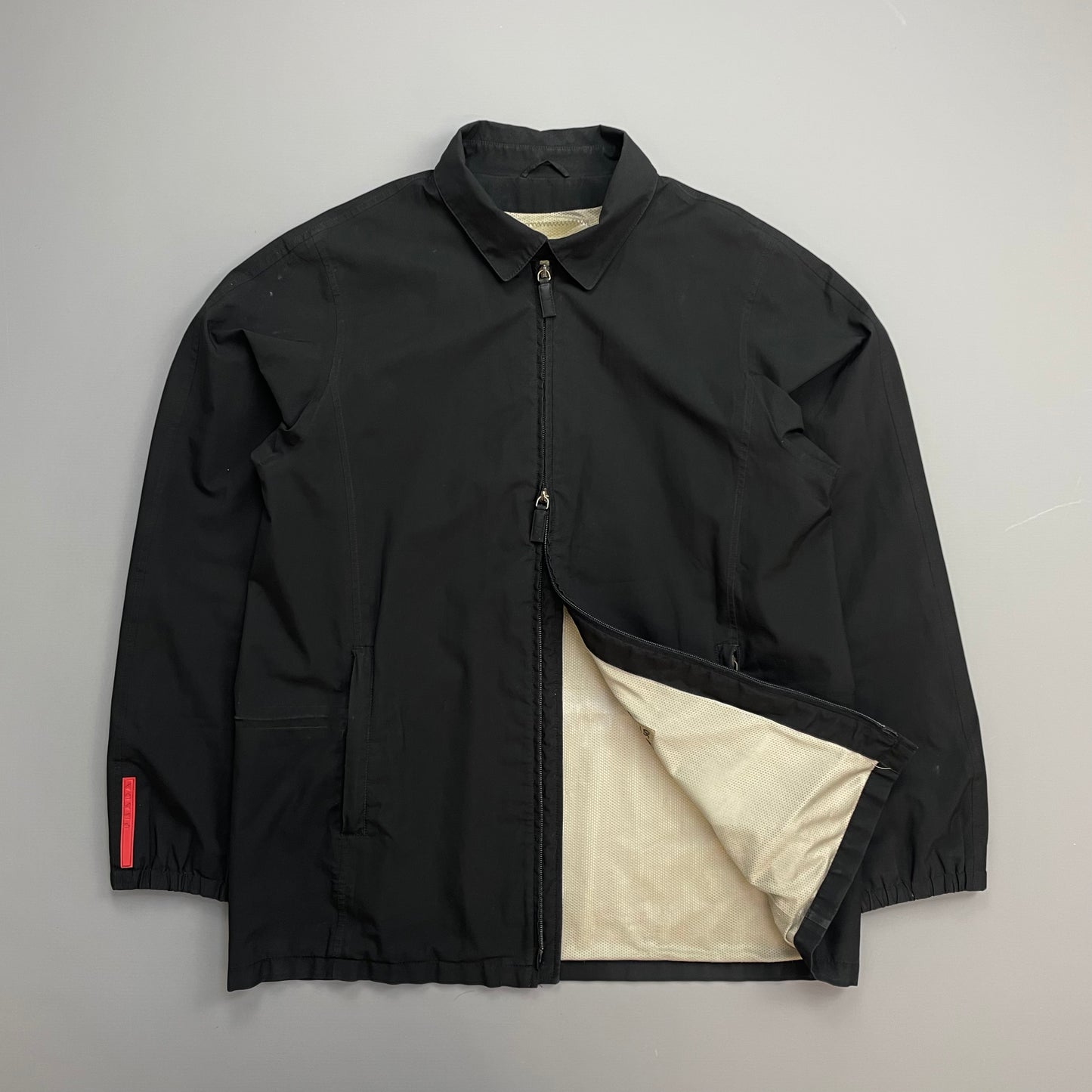 Prada Sport Black 00s Goretex Zip-Through Trench Coat