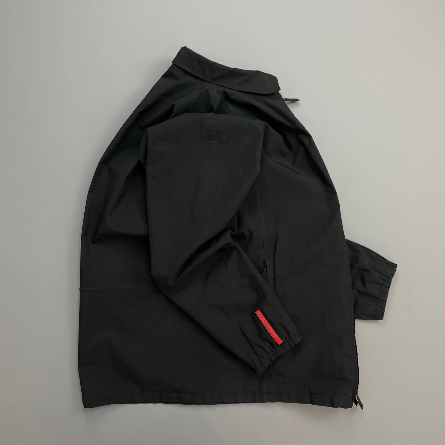 Prada Sport Black 00s Goretex Zip-Through Trench Coat