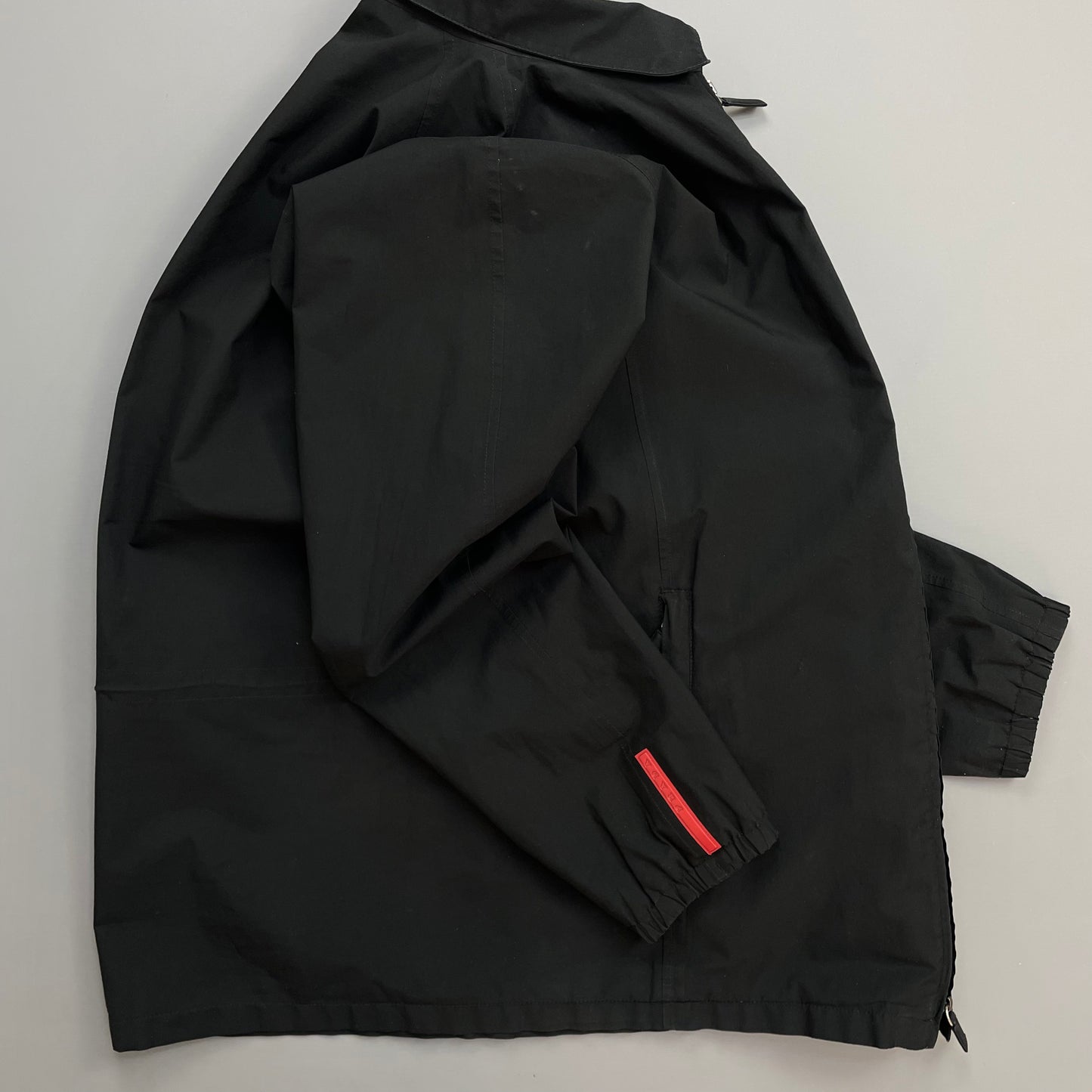 Prada Sport Black 00s Goretex Zip-Through Trench Coat