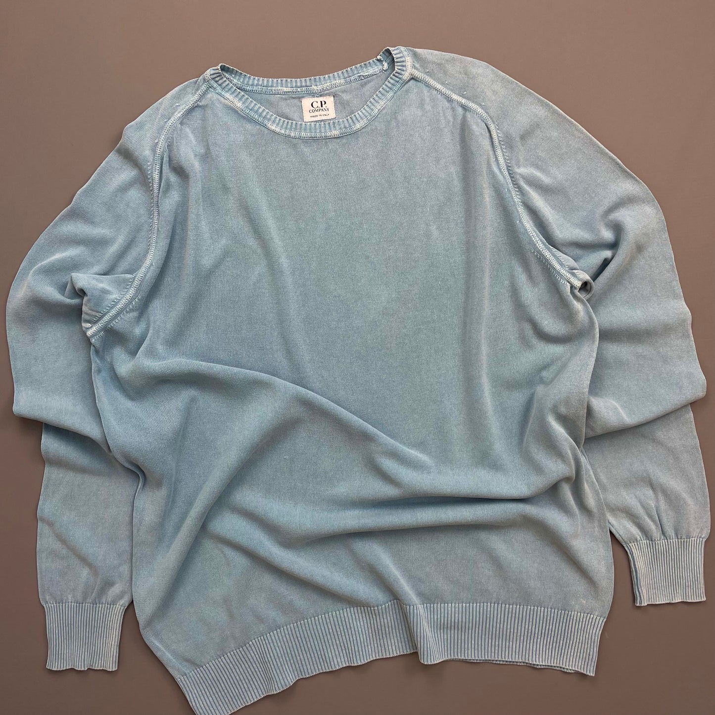 C.P. Company Blue Lightweight Cotton Knit Jumper