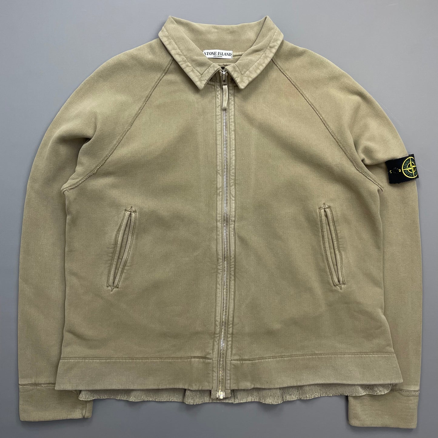 Stone Island Beige AW06 Brushed Cotton Zip-Through Jacket