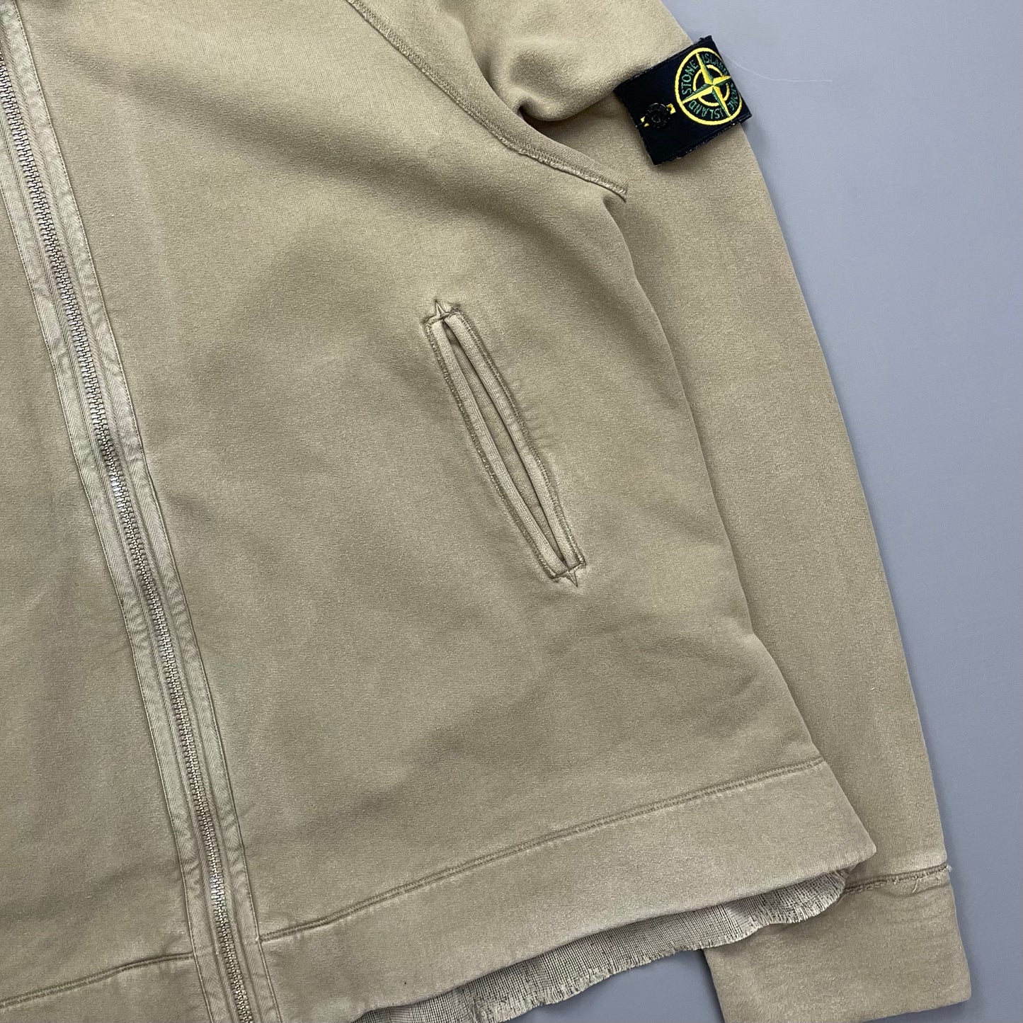 Stone Island Beige AW06 Brushed Cotton Zip-Through Jacket