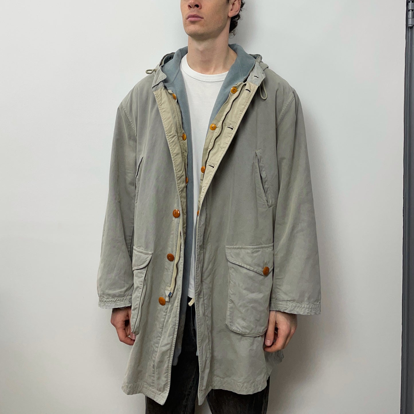 C.P. Company Grey 1992 Ideas From Massimo Osti Rubber Wool 2-in-1 Parka