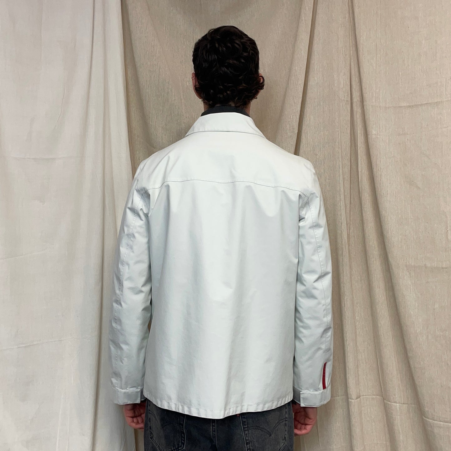 Prada Sport White 00s Goretex 3-in-1 Nylon Padded Bomber Liner & Trench Overcoat