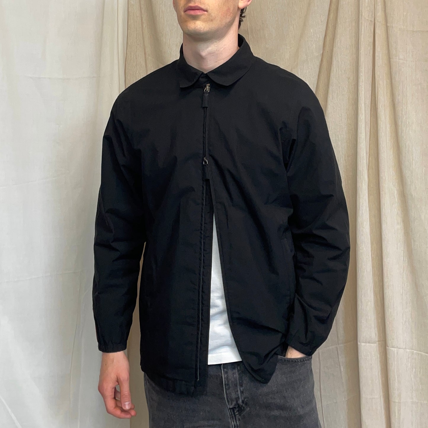 Prada Sport Black 00s Goretex Zip-Through Trench Coat