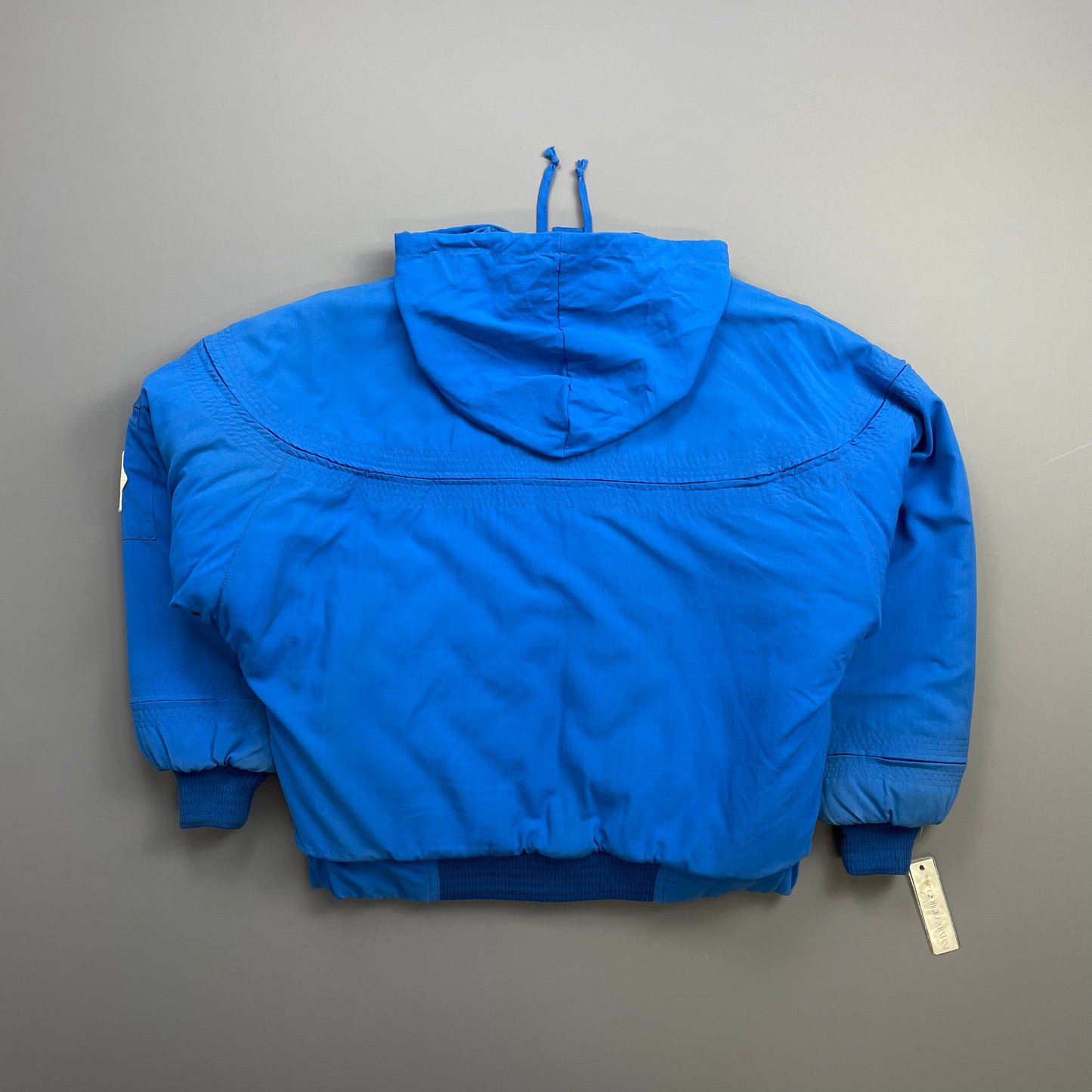 Giorgio Armani Electric Blue 80s Snowear Hooded Bomber Jacket