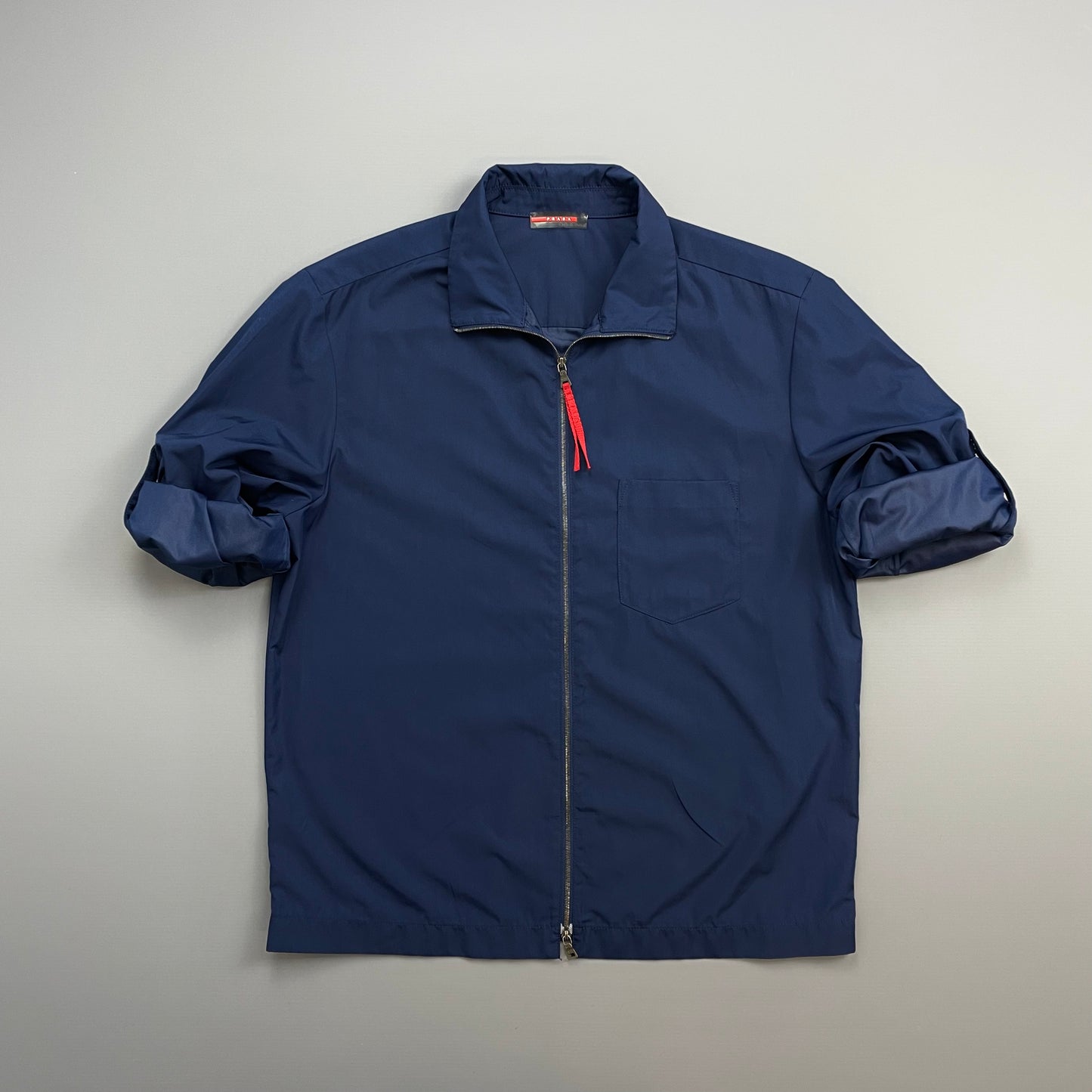 Prada Sport Blue 00s Lightweight Adjustable Sleeve Harrington Jacket
