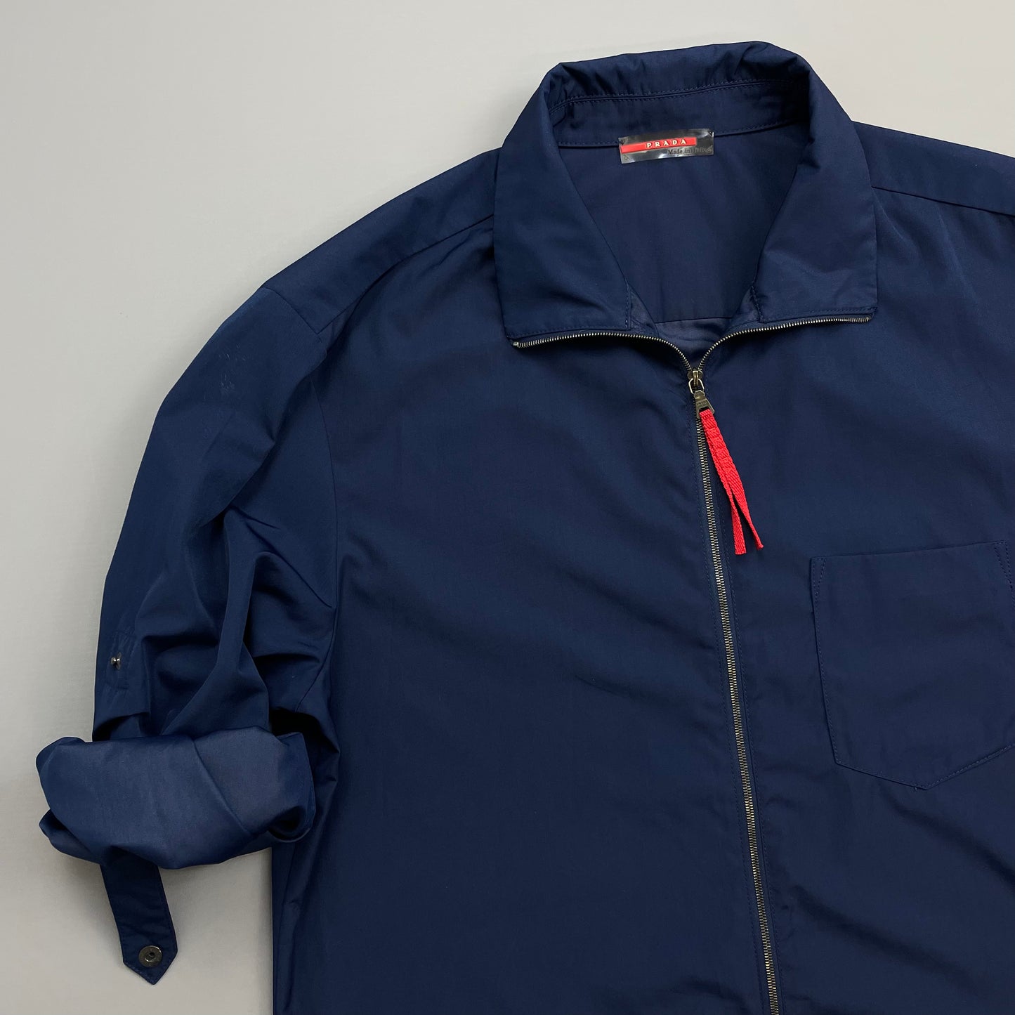 Prada Sport Blue 00s Lightweight Adjustable Sleeve Harrington Jacket
