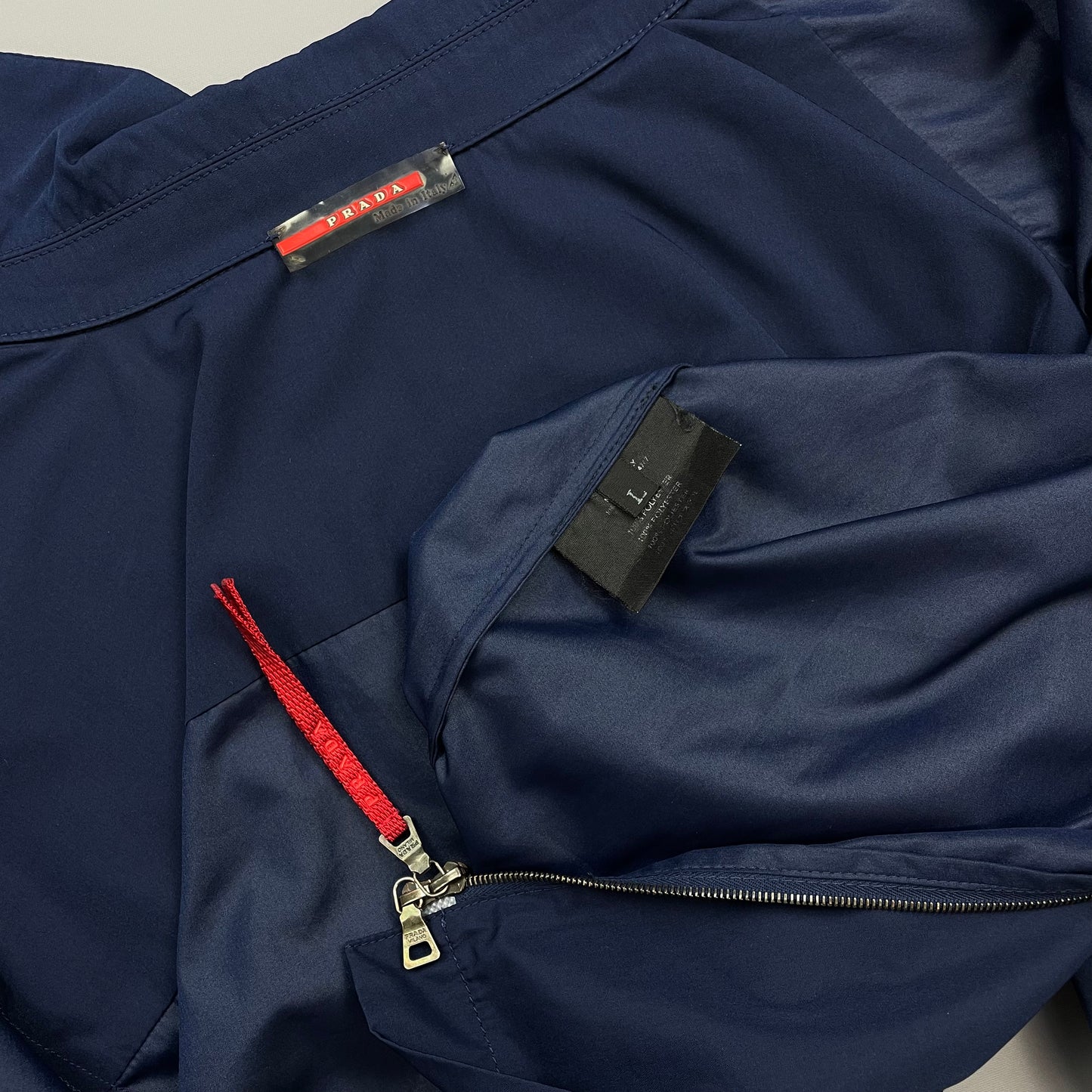 Prada Sport Blue 00s Lightweight Adjustable Sleeve Harrington Jacket
