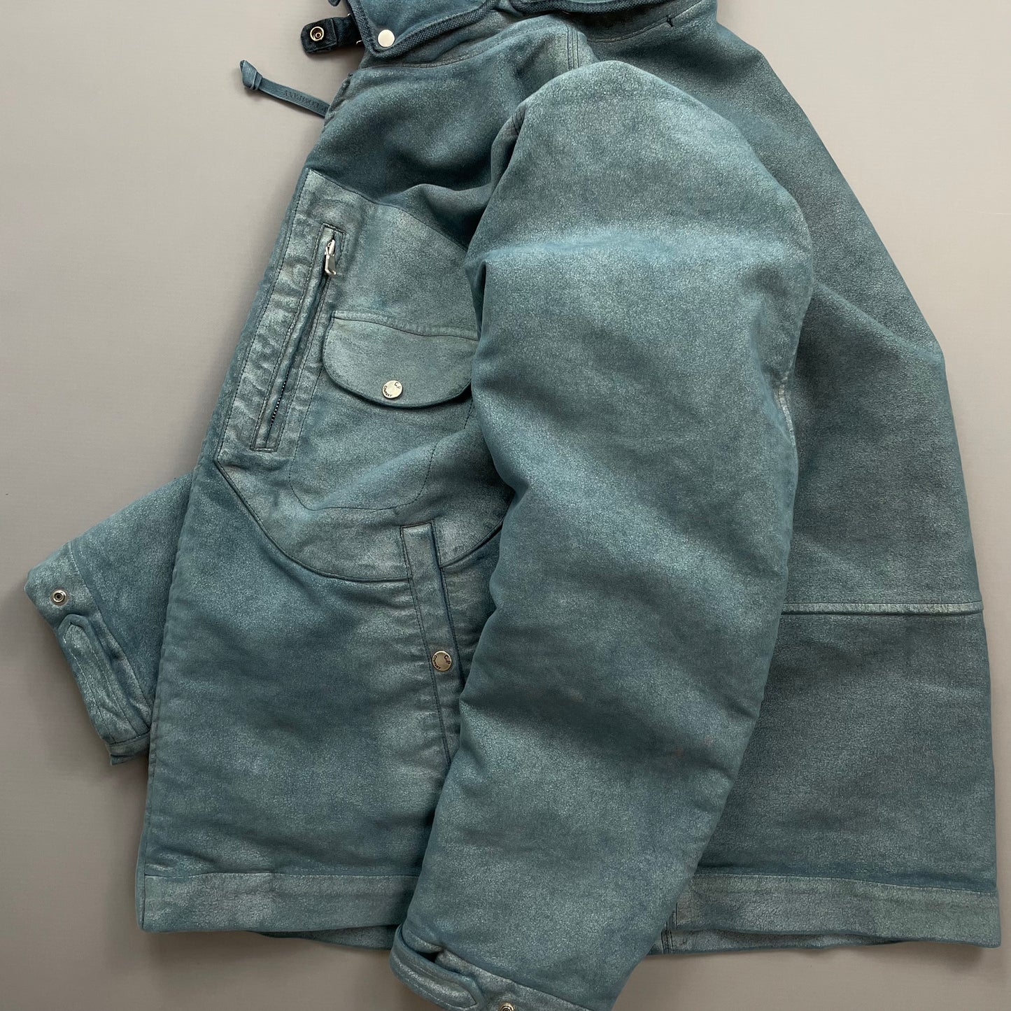 C.P. Company Blue (Custom Dyed) AW04 Moleskin Archive Goggle Jacket
