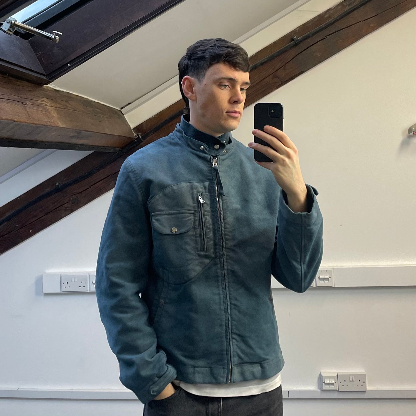 C.P. Company Blue (Custom Dyed) AW04 Moleskin Archive Goggle Jacket