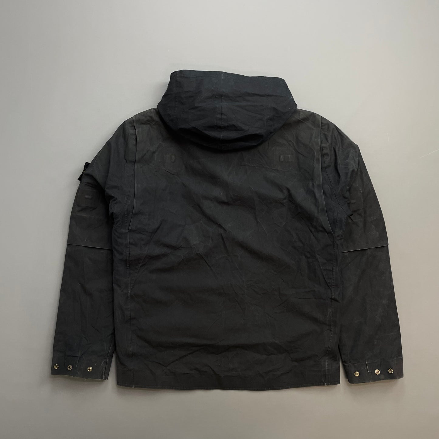 Stone Island Black AW07 Ventile 2-in-1 Dutch Rope Liner Technical Concealed Hood Jacket