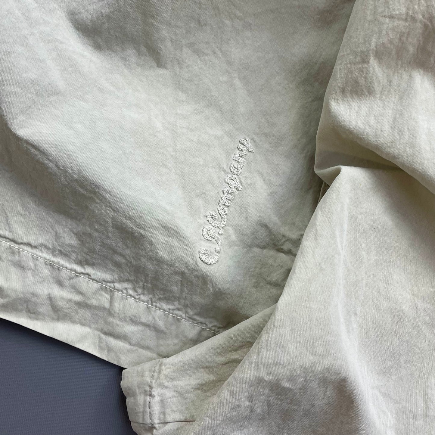 C.P. Company Cream SS05 Lightweight Zip & Button Overshirt Jacket