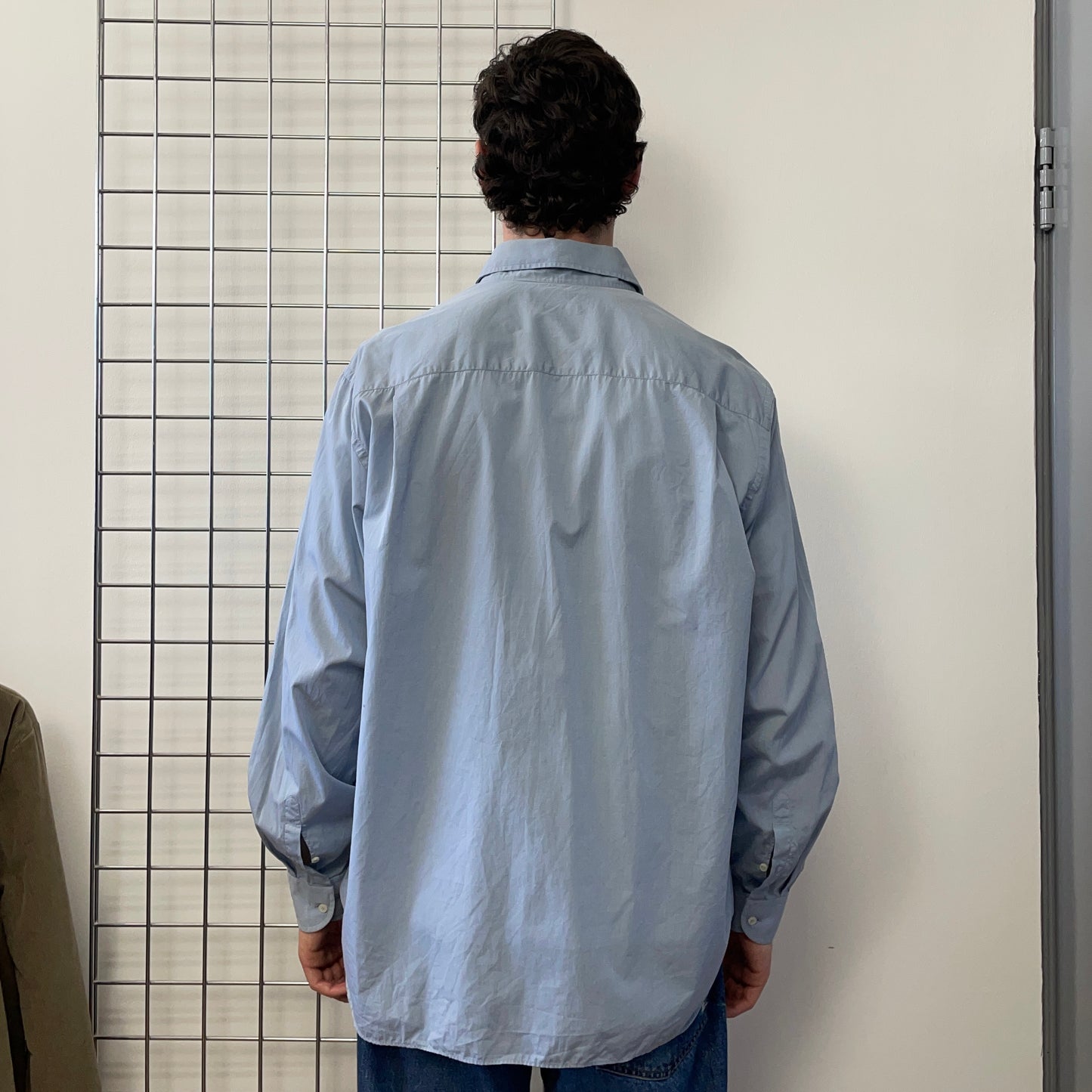 Armani Le Collezioni Blue 90s Dress Shirt