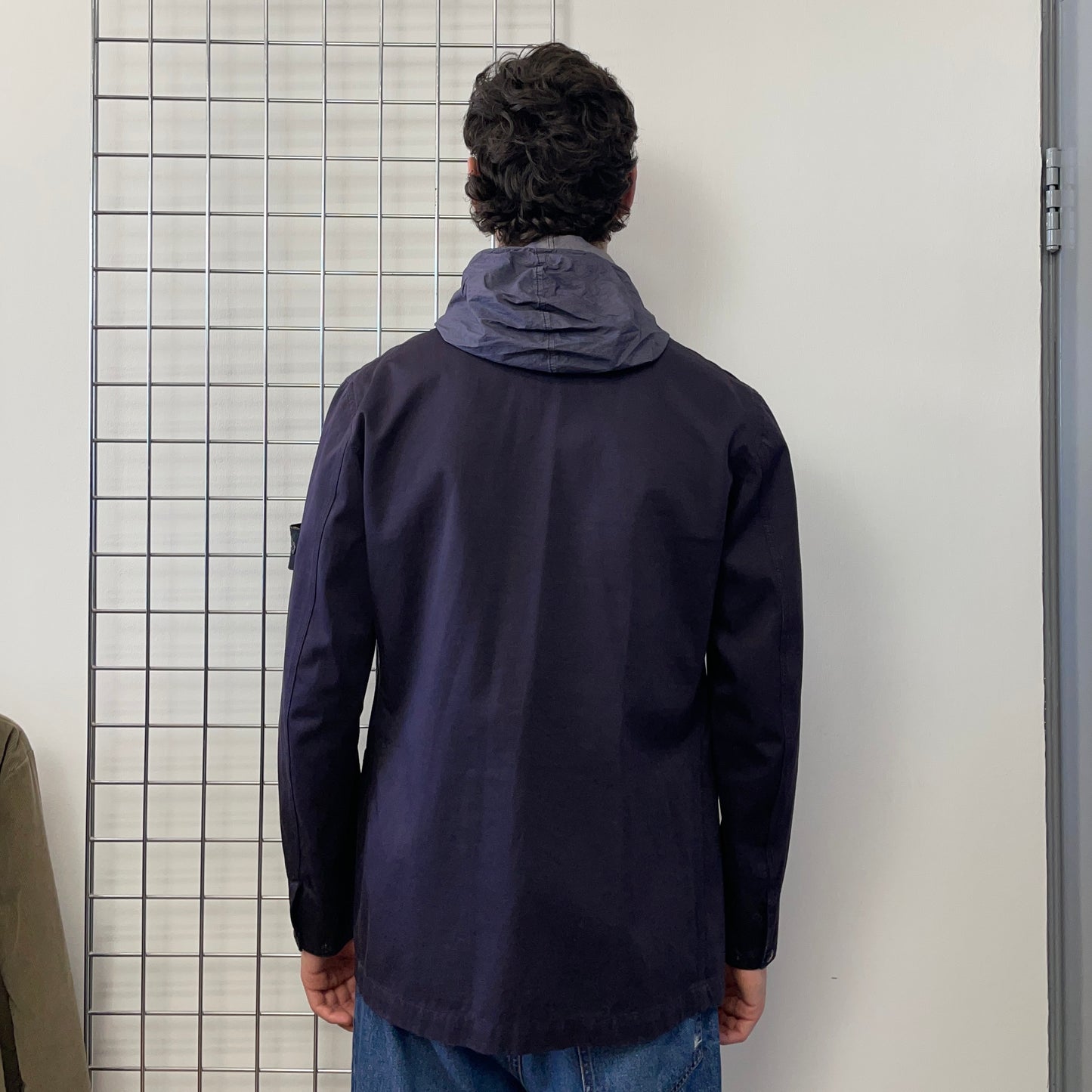 Stone Island Navy SS05 Concealed Hood Chore Jacket