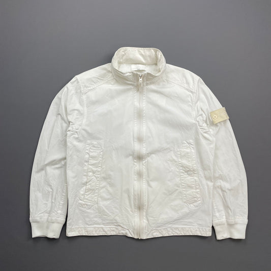 Stone Island White SS13 Weather Proof Cotton Ghost Piece Concealed Hood Jacket
