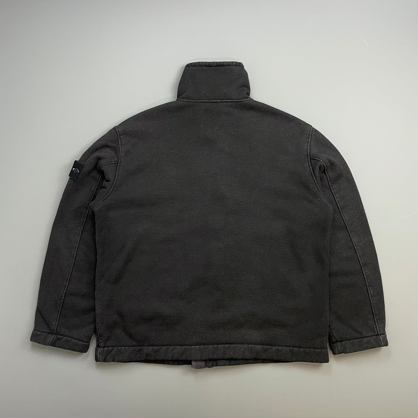 Stone Island Black AW00 Fleece Lined Buttoned Jacket