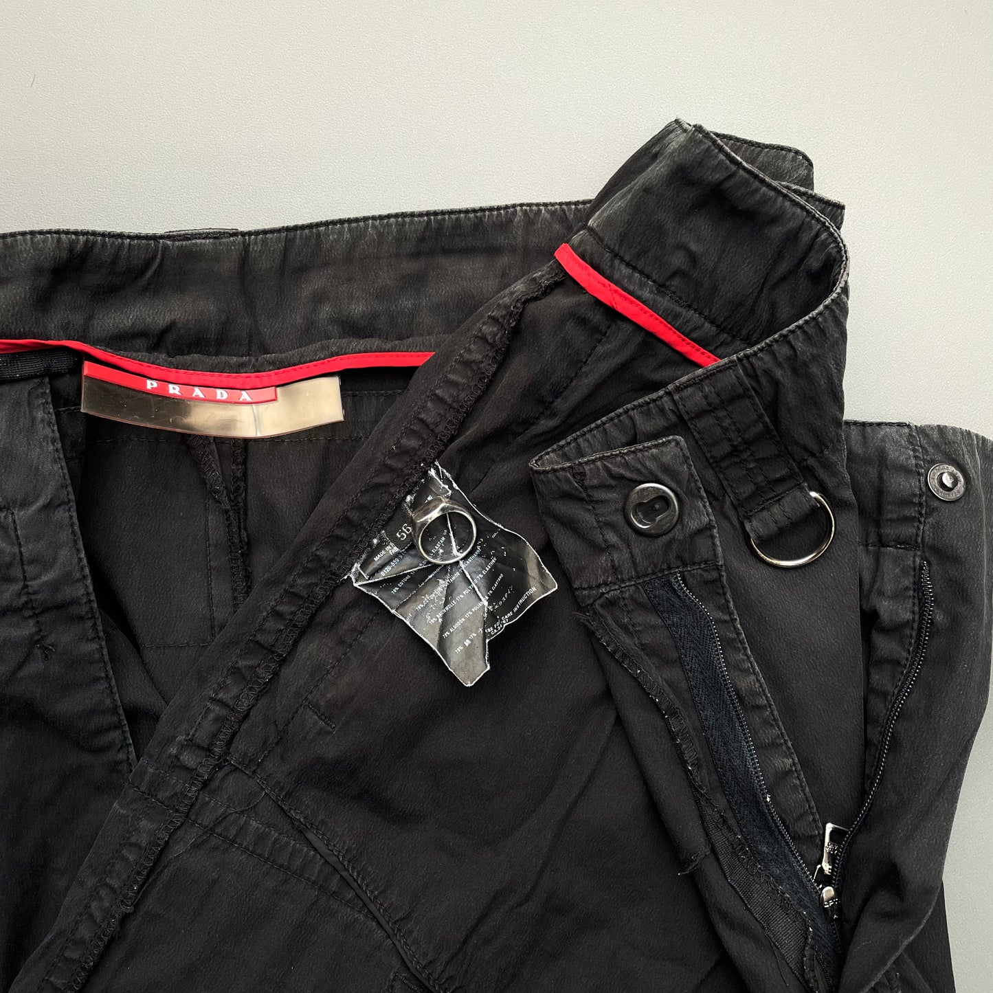 Prada Sport Black 00s Cargo Shorts