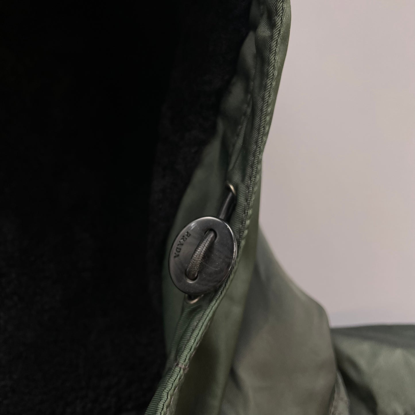 Prada Milano Green 2006 Nylon Sheep Fur Ski-Style Utility Hooded Jacket