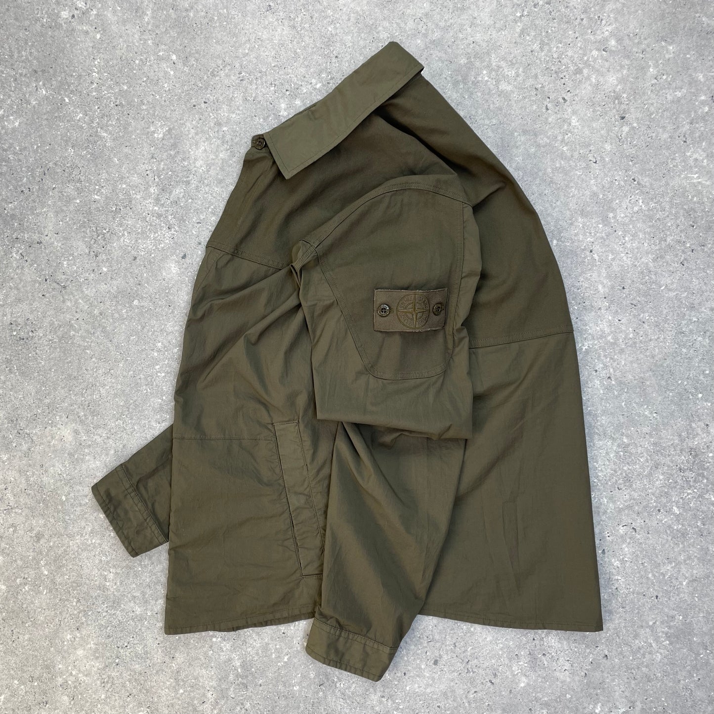 Stone Island Khaki Green Ghost Overshirt Jacket