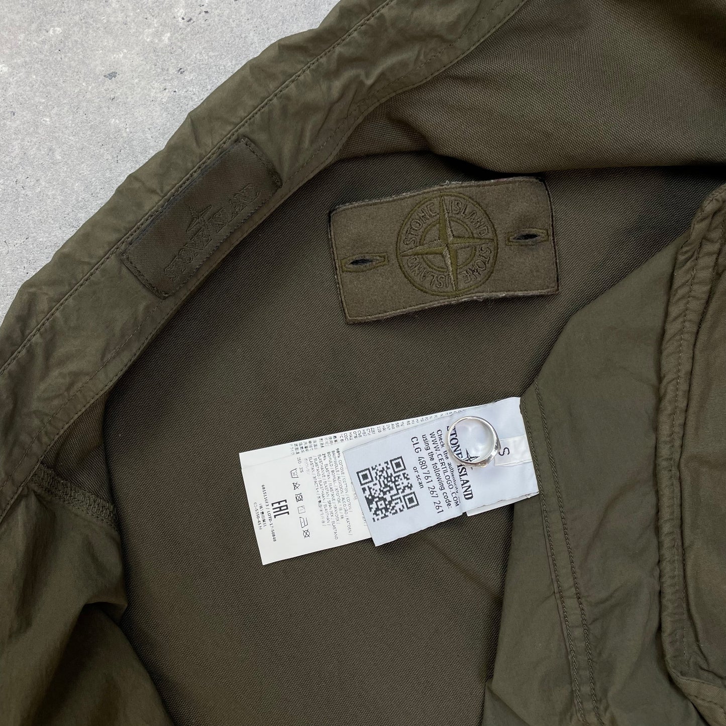 Stone Island Khaki Green Ghost Overshirt Jacket