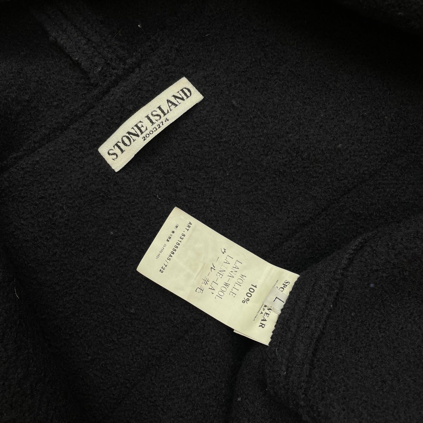 Stone Island Navy Hooded Wool Duffle Coat AW10