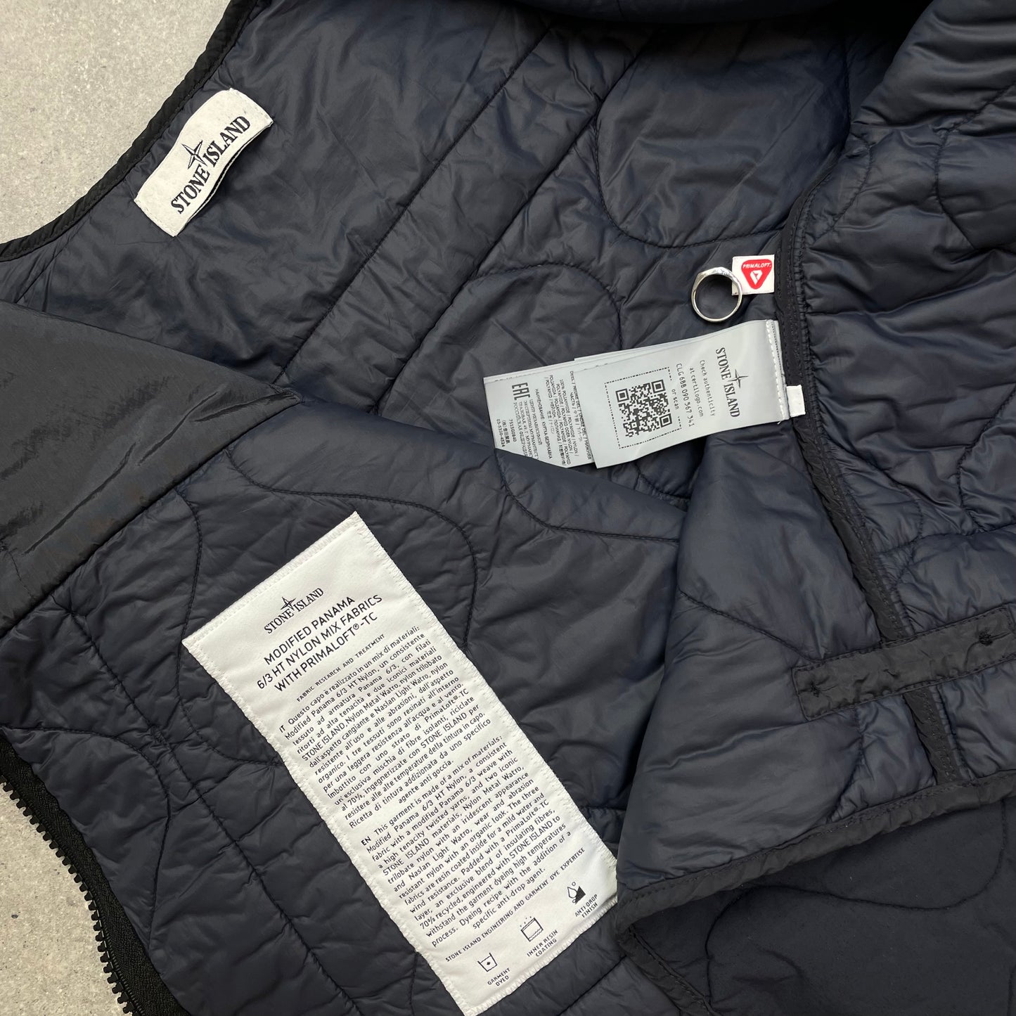 Stone Island Purple Nylon Mix Fabrics with Primaloft Gilet Vest