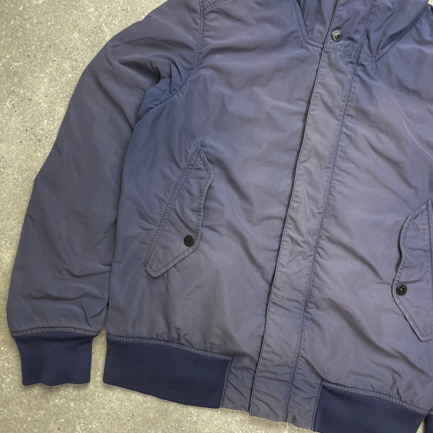 Stone Island Blue Micro Reps Hooded Jacket