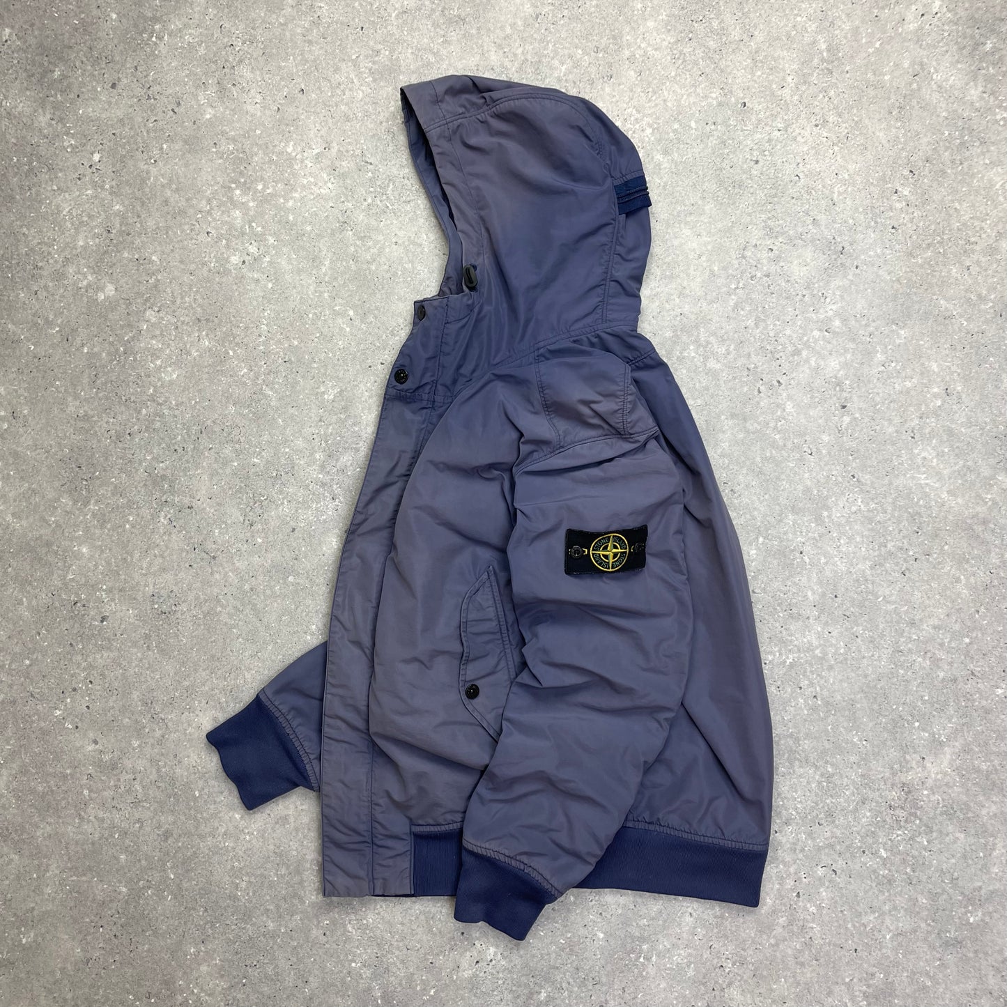 Stone Island Blue Micro Reps Hooded Jacket