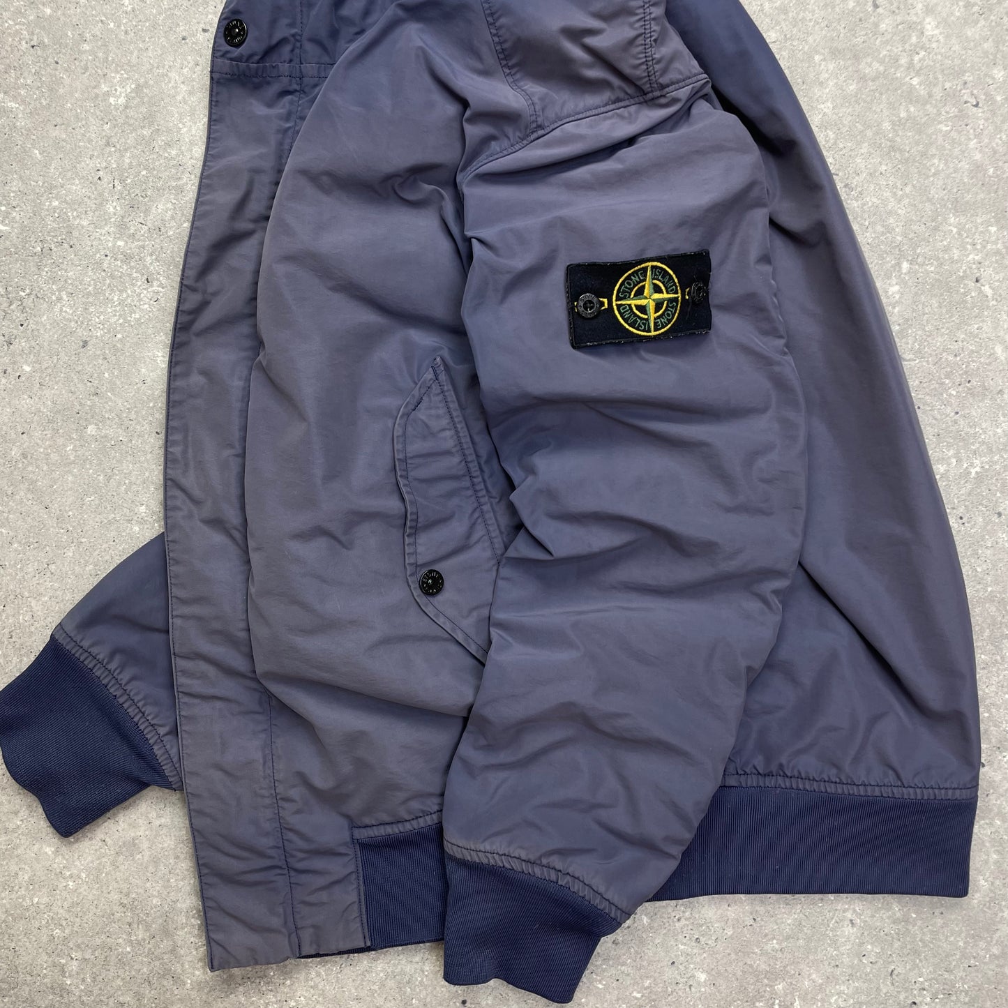 Stone Island Blue Micro Reps Hooded Jacket