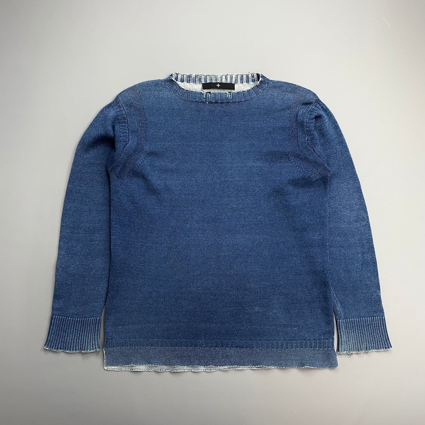 Stone Island Denims Blue SS03 Knit Relaxed Fit Jumper