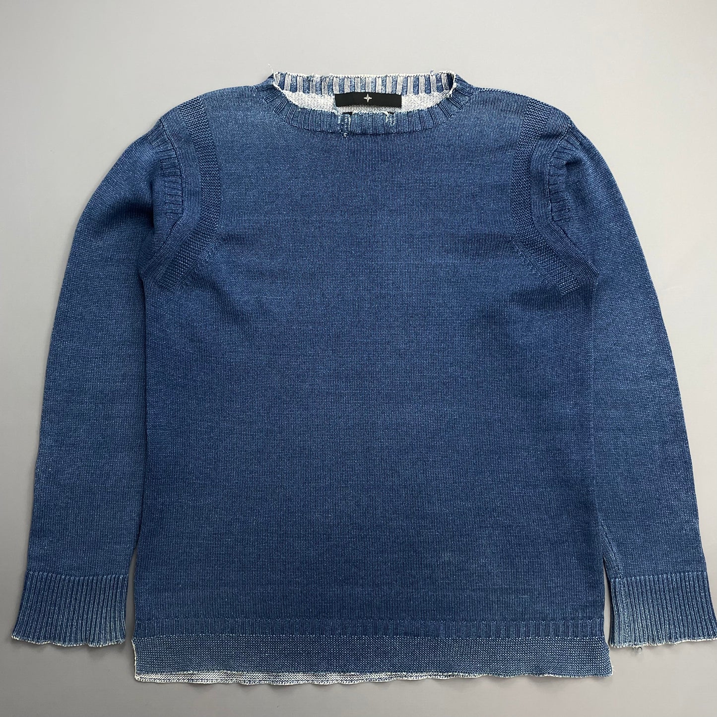 Stone Island Denims Blue SS03 Knit Relaxed Fit Jumper