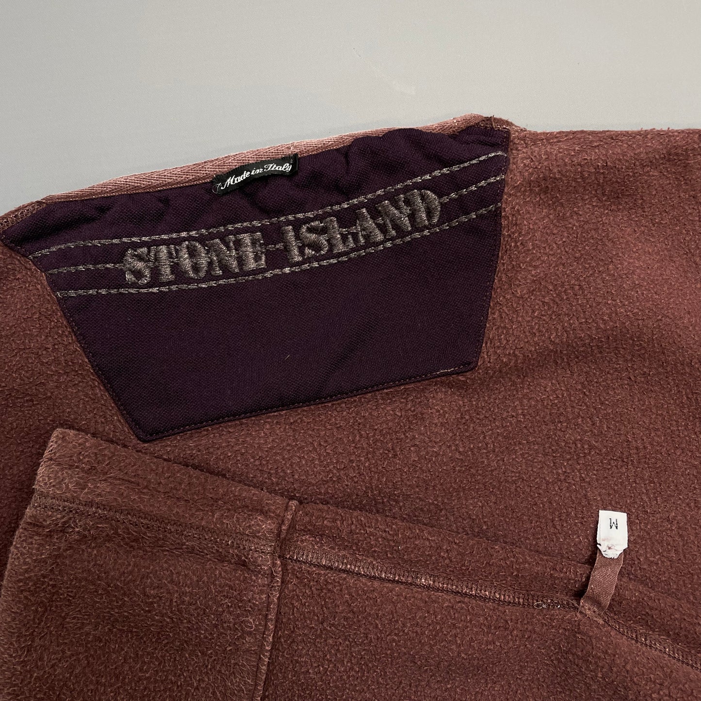 Stone Island Burgundy Purple 90s Contrast Stitch Technical Jumper