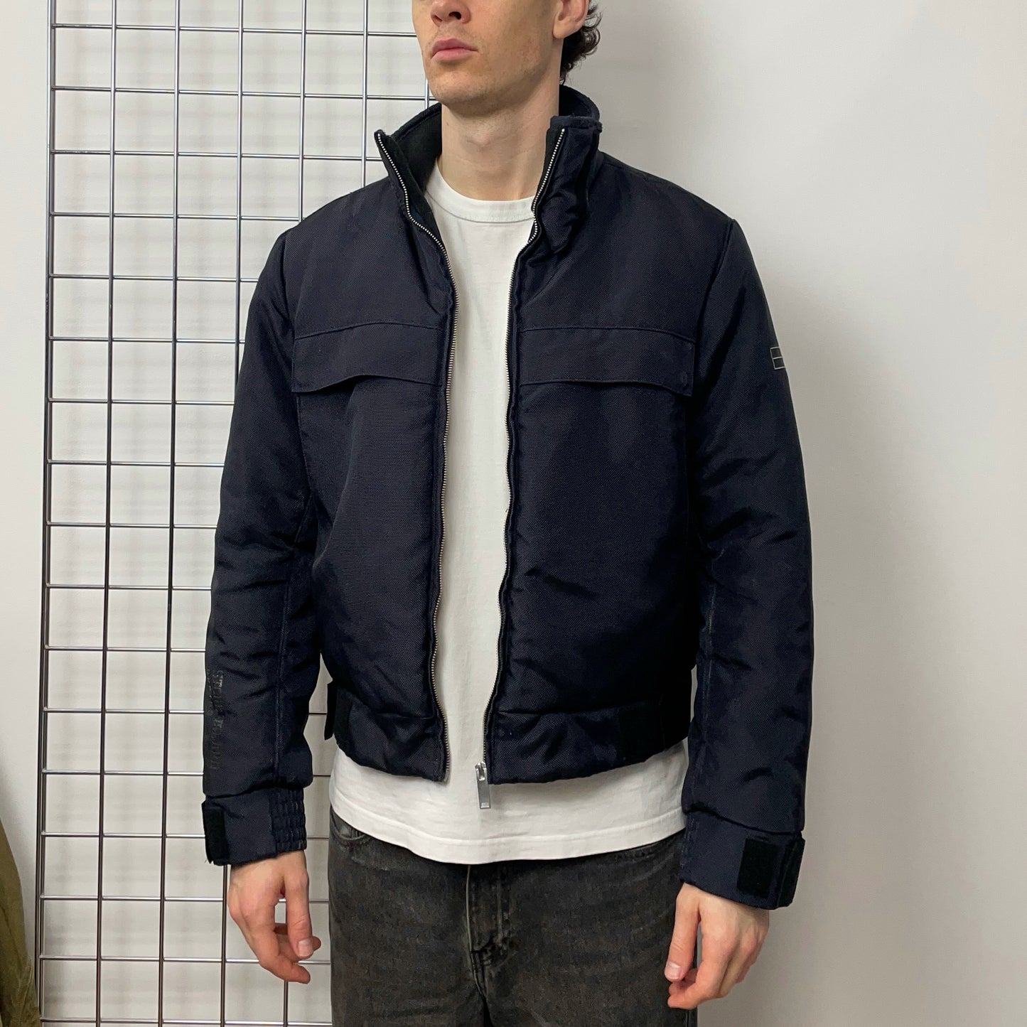 Stone Island Denims AW09 Canvas Nylon Funnel Neck Padded Jacket