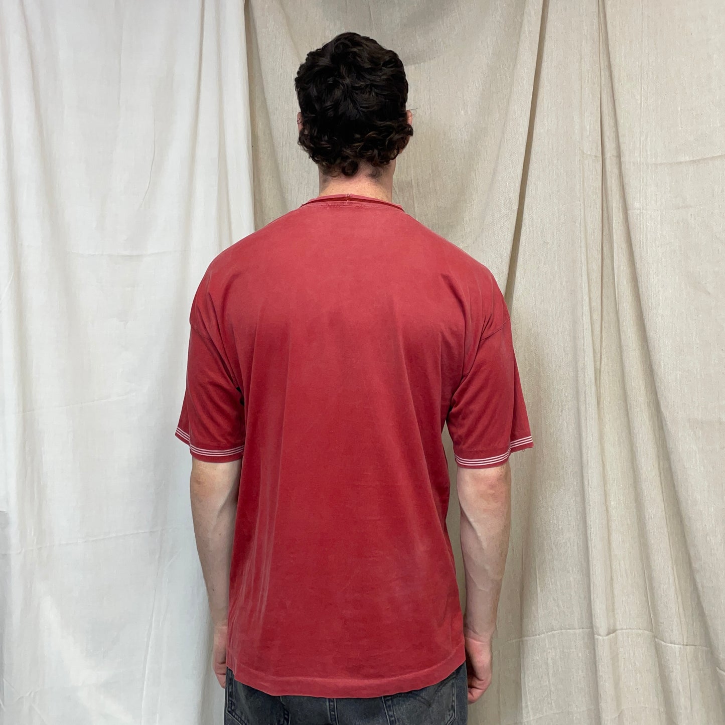 Stone Island Marina Red 80s Cotton Spellout Tee