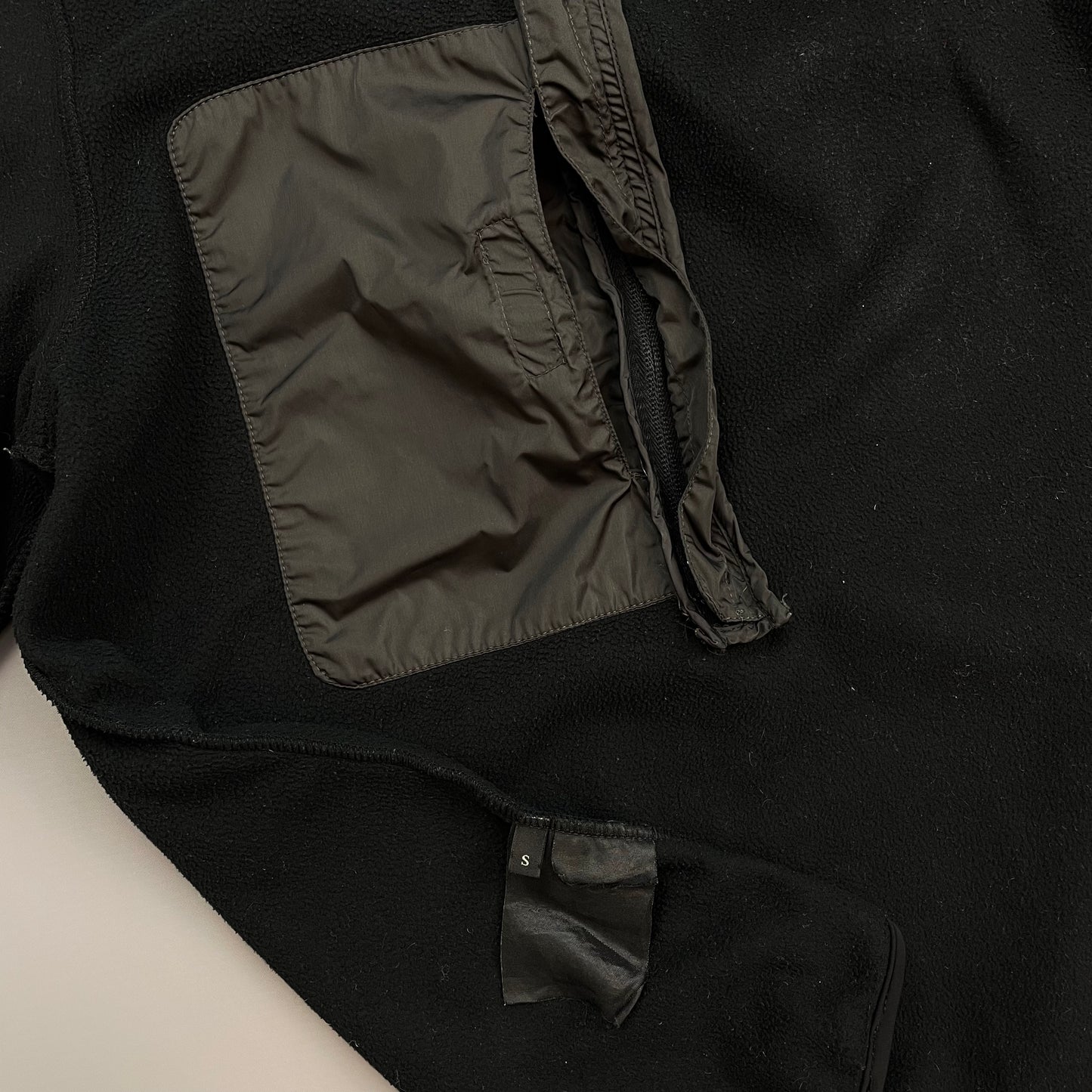 Prada Sport Black 00s Nylon Elbow Dual-Zip Lightweight Fleece Jumper