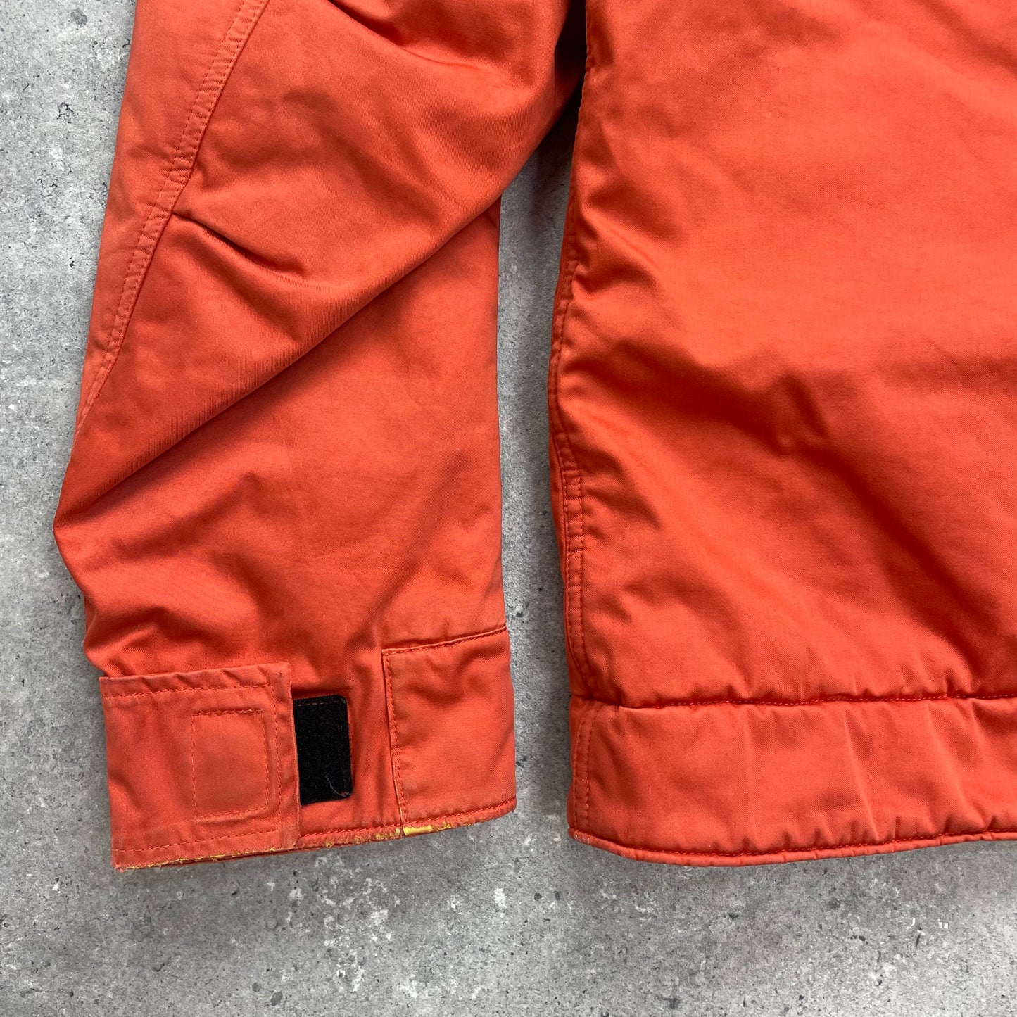 Stone Island Orange Raso Gommato Adjustable Hooded Jacket AW10